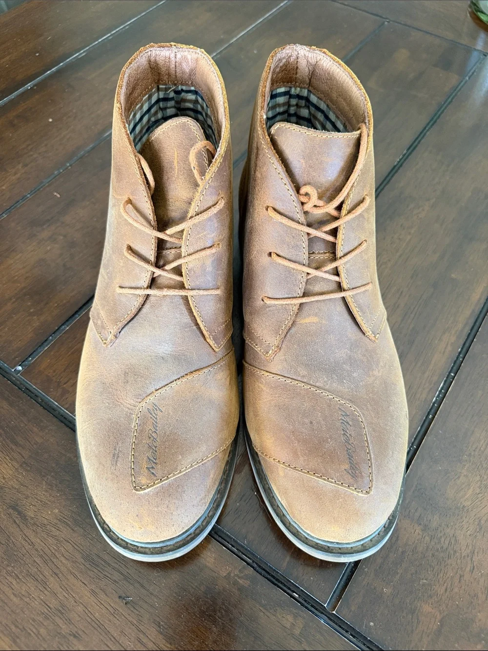 MotoBailey LaRyder Kevlar Motorcycle Tan Leather Chukka Boots - 10.5